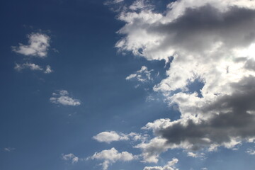 秋の風景　青空と雲