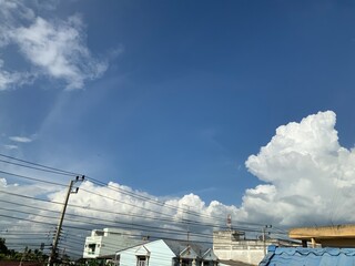 blue sky with clouds