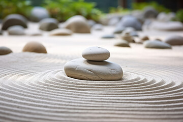 Tranquil Balance: Stone Zen Garden Serenity