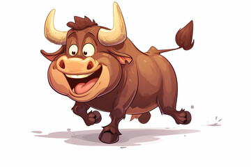 Happy cartoon bull