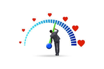 Love meter concept for valentines day