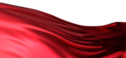 Сovered with a red cloth background