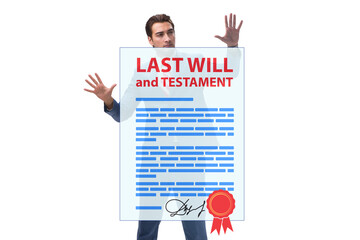 Last will and testament legal concept
