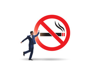 Anti smoking concept with antismoking logo