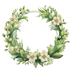 Fototapeta premium beautiful watercolor floral frame, invitation