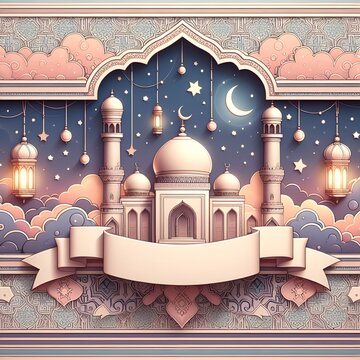 Illustration Ramadhan & Eid for Moeslem