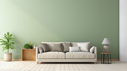 Fototapeta premium a living room with a completely blank