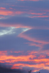 Fototapeta premium pinky sunset in the clouds