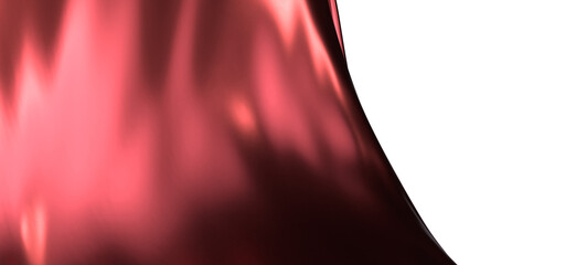 red wave silk satin fabric on white background for grand opening ceremony other occasion
