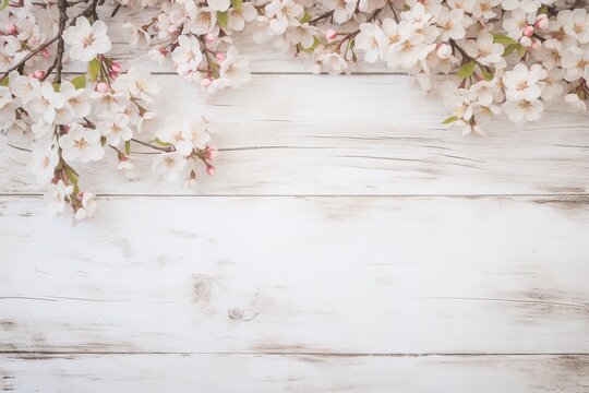 White cherry blossoms on a white background