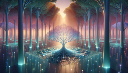 Tranquil Neural Network: Harmony of Nature and Technology