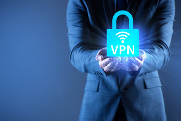 Virtual private network VPN cyber concept