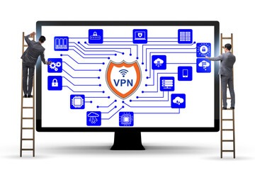 Virtual private network VPN cyber concept