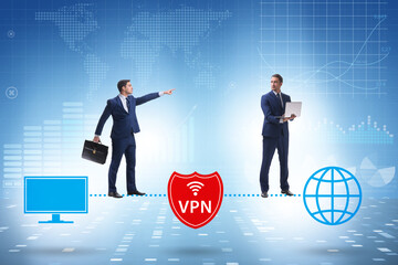 Virtual private network VPN cyber concept