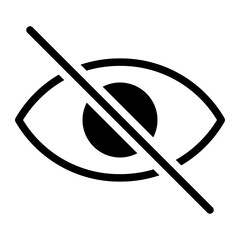 not visible glyph icon