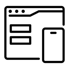 Obraz premium prototype line icon