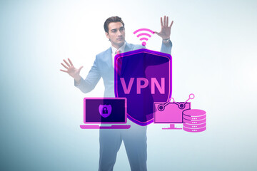 Virtual private network VPN cyber concept