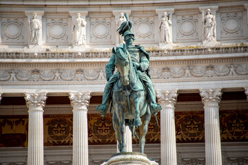 Equestrian statue of Vittorio Emanuele II in the Altar of the Fatherland