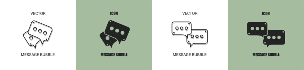 Message bubble icon line. Message bubble vector illustration.