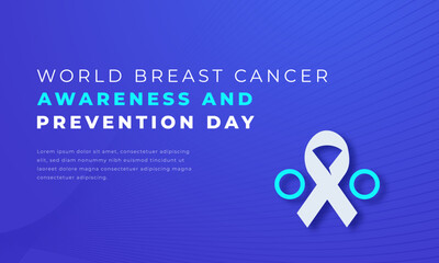 World breast cancer awareness and prevention Day Paper cut style Vector Design Illustration for Background, Poster, Banner, Advertising, Greeting Card