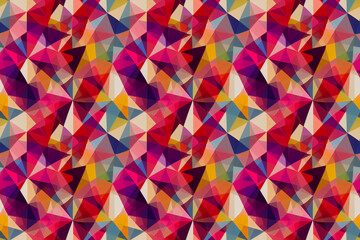 Kaleidoscopic Gems: Polygonal Mosaic