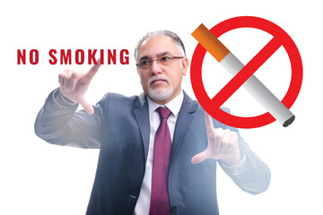 Anti smoking concept with antismoking logo