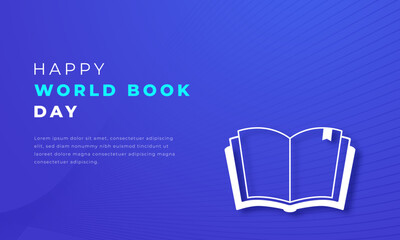 World Book Day Paper cut style Vector Design Illustration for Background, Poster, Banner, Advertising, Greeting Card