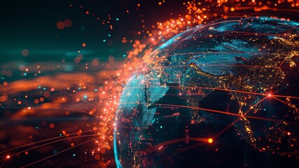 Digital Cosmos: A Mesmerizing Visualization of Global Connectivity