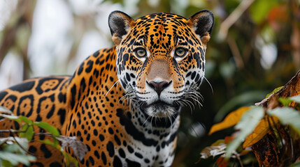 Obraz premium American jaguar on Wild nature in the Pantanal