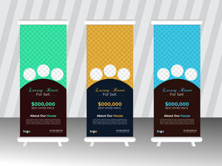 Real estate roll up banner design 