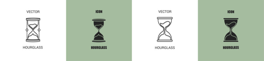 Hourglass icon line. Hourglass vector illustration.