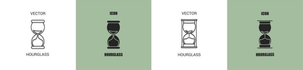 Hourglass icon line. Hourglass vector illustration.