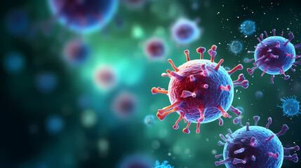 Macroscopic observation of organisms bacteria and cells and viruses under laboratory microscope