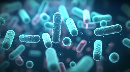 Macroscopic observation of organisms bacteria and cells and viruses under laboratory microscope