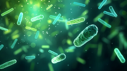 Macroscopic observation of organisms bacteria and cells and viruses under laboratory microscope
