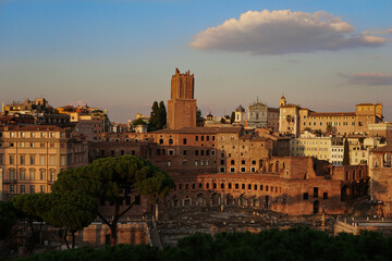 Fototapeta na wymiar Roman Forum Rome Italy
