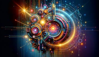 PCA Futurism: Abstract Data Transformation with Vibrant Colors and Innovative Designs
