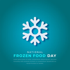 National Frozen Food Day Paper cut style Vector Design Illustration for Background, Poster, Banner, Advertising, Greeting Card