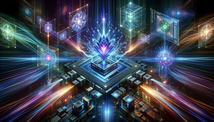 Obraz premium Title: Futuristic TPUs: Pioneering Innovation in Technological Evolution