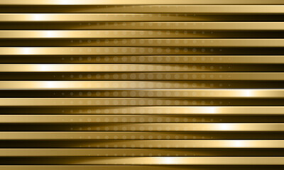 Fototapeta premium Horizontal gold stripes abstract background. gradient golden.