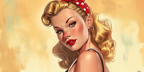 Retro style pinup girl 