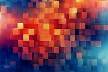 Abstract background made of squares. Generative AI