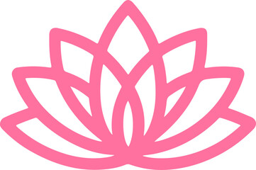 pink lotus flower logo icon - obrazy, fototapety, plakaty