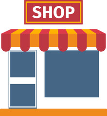 store flat vector icon