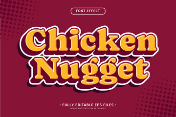 doodle style chicken nugget text effect