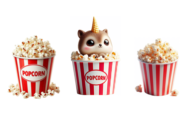 popcorn on transparan background