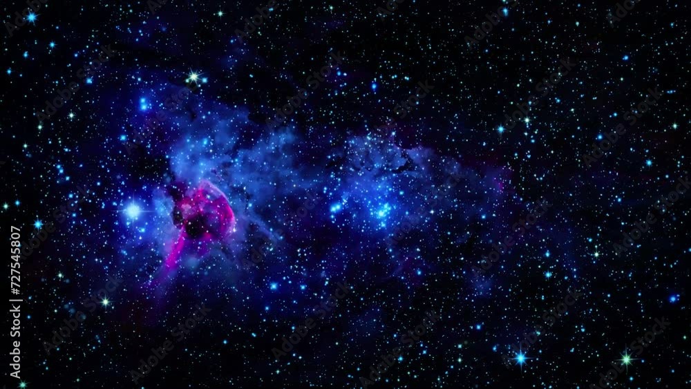 Wall mural stars of universe nebula deep space motion background