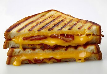 Delicious Cheese and Meat Grilled Sandwich - A Savory Delight for Food Enthusiasts