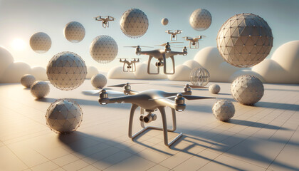 Sleek 3D Printed Drones in Minimalist Formation