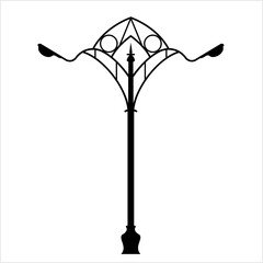 Street Light Icon Design, Silhouette